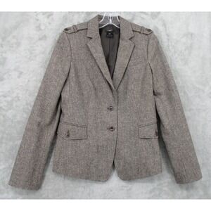Ann Taylor Blazer 6 Wool Blend Career Classic Lightweight Lined Pockets Office
